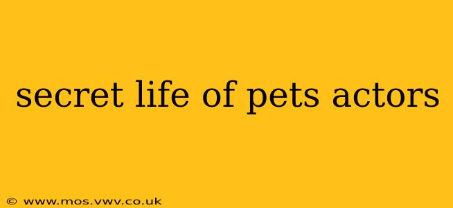 secret life of pets actors