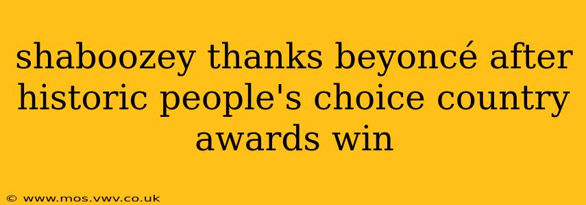 shaboozey thanks beyoncé after historic people's choice country awards win