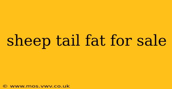 sheep tail fat for sale