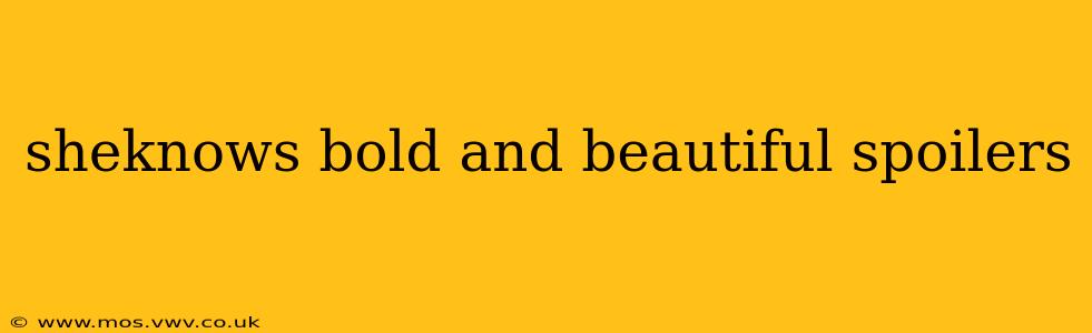 sheknows bold and beautiful spoilers