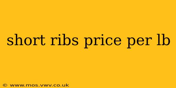 short ribs price per lb