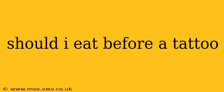 should i eat before a tattoo