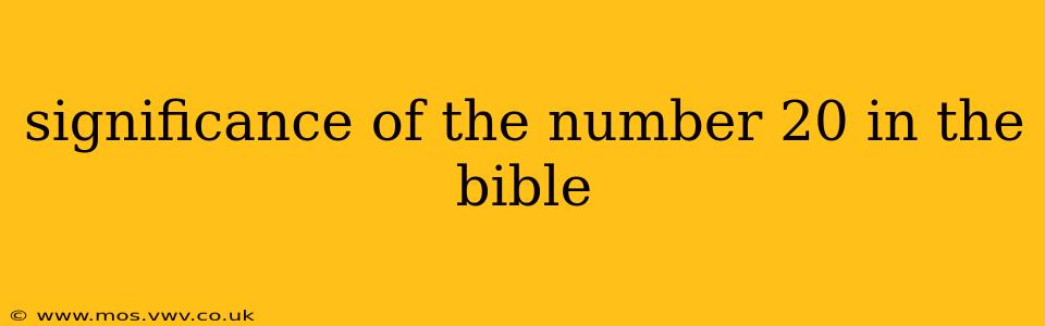 significance of the number 20 in the bible