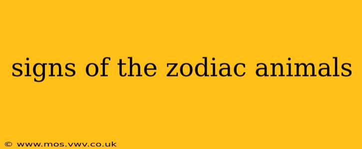 signs of the zodiac animals