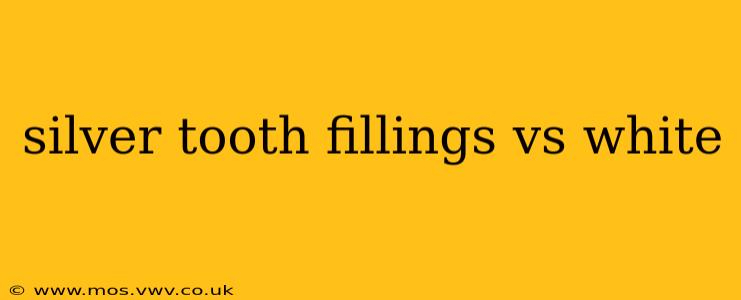 silver tooth fillings vs white