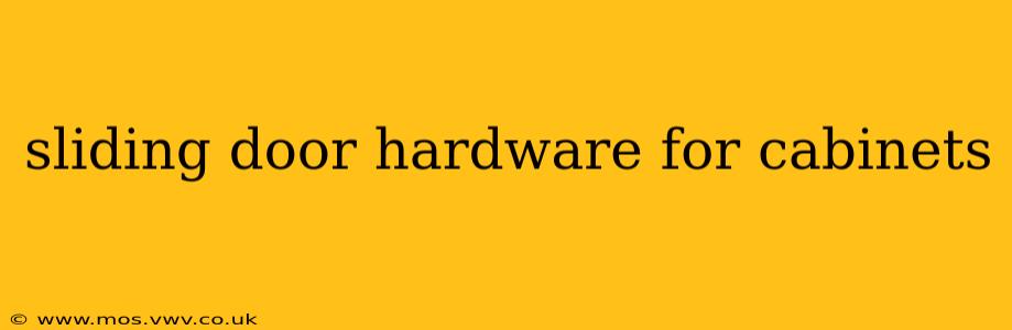 sliding door hardware for cabinets