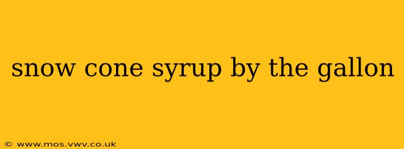 snow cone syrup by the gallon