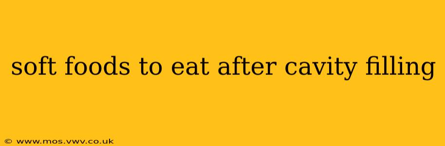 soft foods to eat after cavity filling