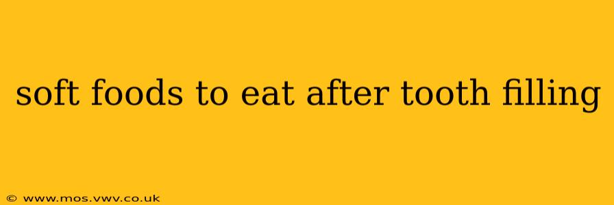soft foods to eat after tooth filling