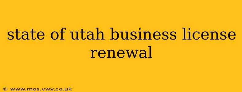 state of utah business license renewal