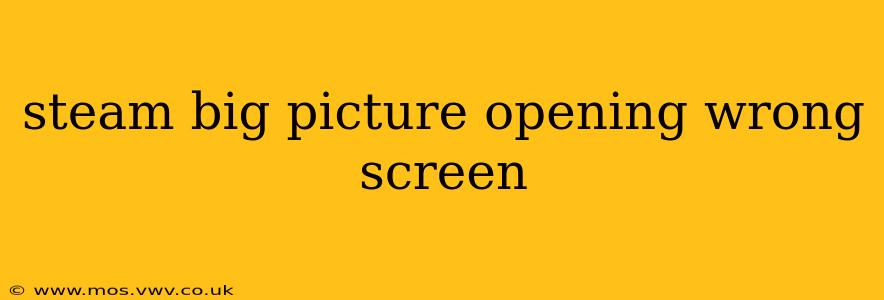 steam big picture opening wrong screen