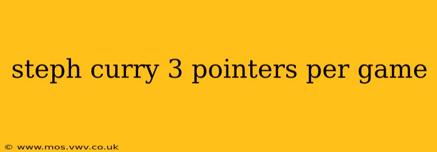 steph curry 3 pointers per game