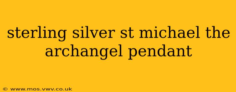 sterling silver st michael the archangel pendant