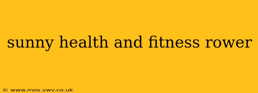 sunny health and fitness rower