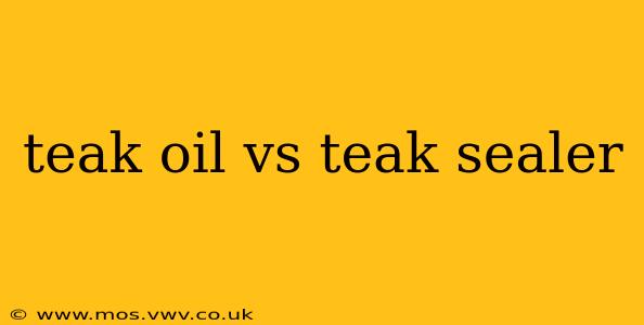 teak oil vs teak sealer