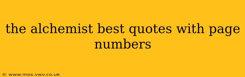 the alchemist best quotes with page numbers