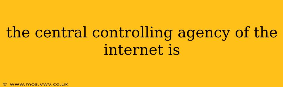 the central controlling agency of the internet is