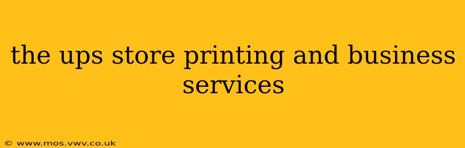 the ups store printing and business services