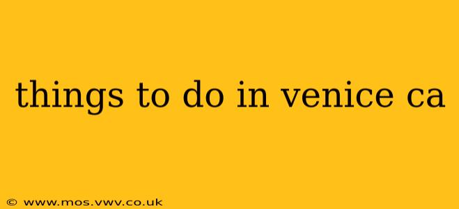things to do in venice ca