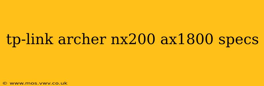 tp-link archer nx200 ax1800 specs
