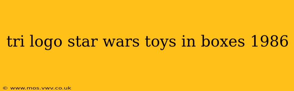 tri logo star wars toys in boxes 1986
