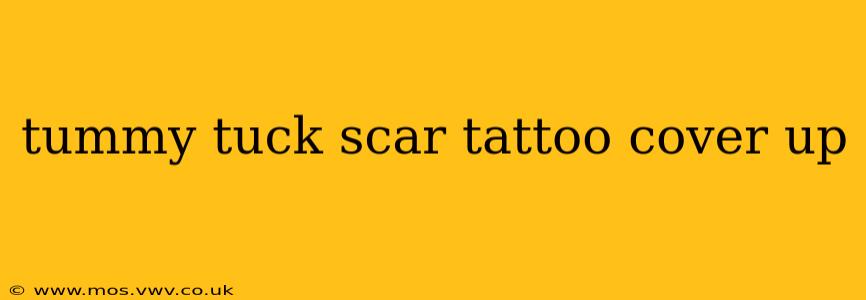 tummy tuck scar tattoo cover up