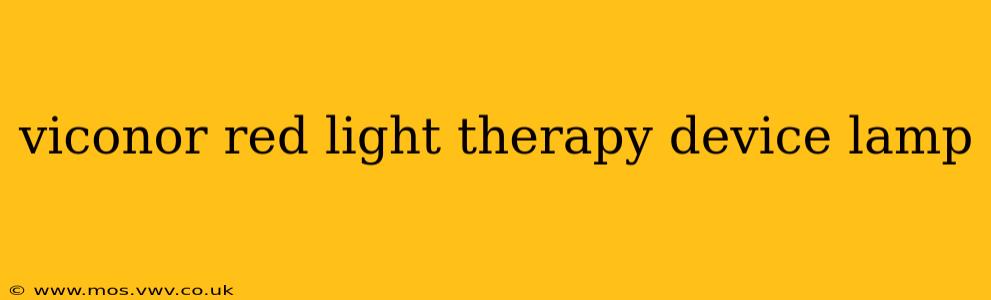 viconor red light therapy device lamp