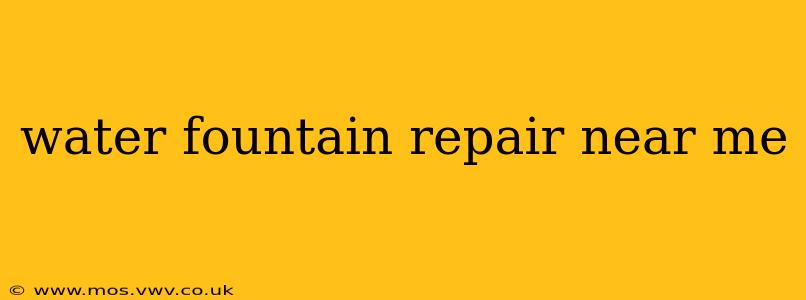 water fountain repair near me