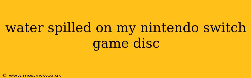 water spilled on my nintendo switch game disc
