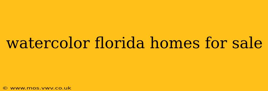 watercolor florida homes for sale