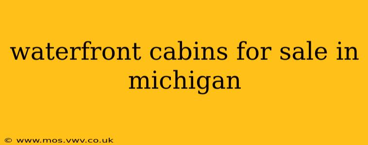 waterfront cabins for sale in michigan