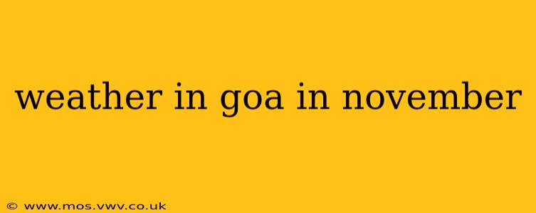 weather in goa in november