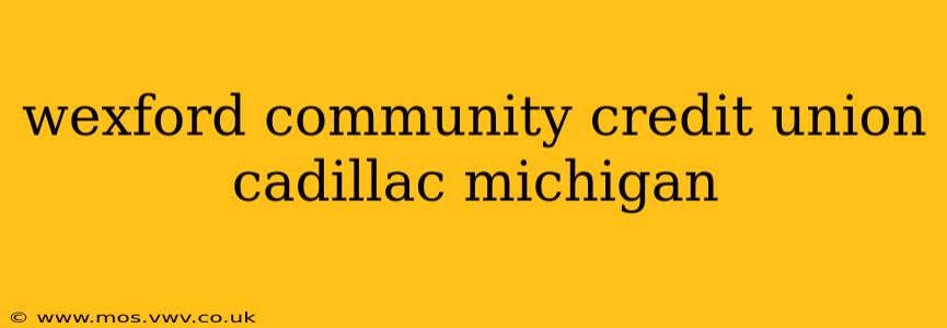 wexford community credit union cadillac michigan