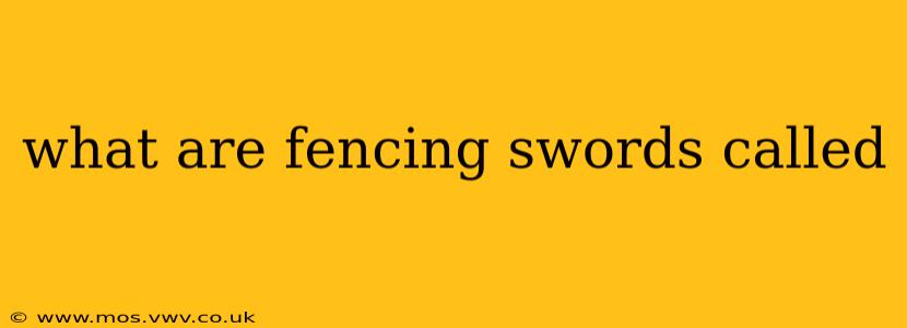 what are fencing swords called