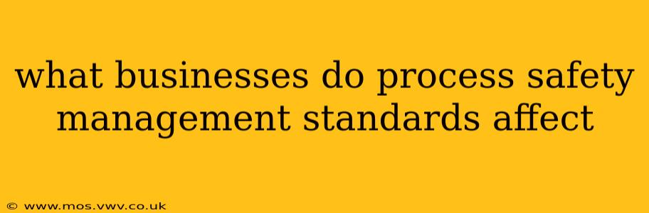 what businesses do process safety management standards affect