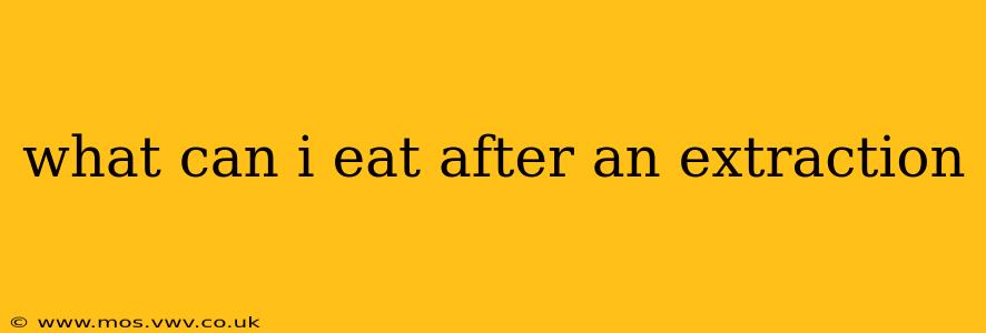 what can i eat after an extraction