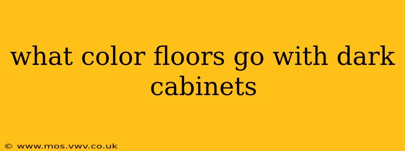 what color floors go with dark cabinets