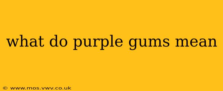 what do purple gums mean