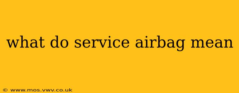 what do service airbag mean