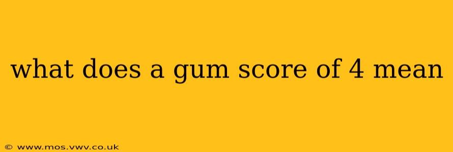 what does a gum score of 4 mean