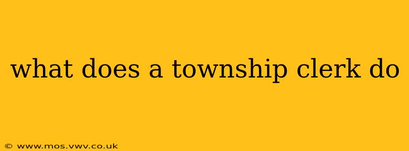 what does a township clerk do