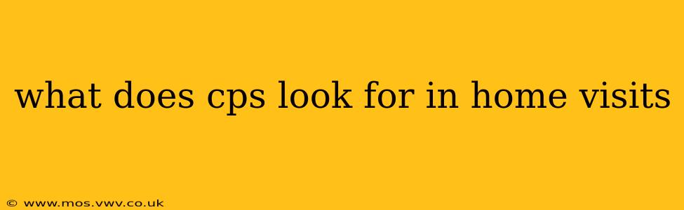 what does cps look for in home visits