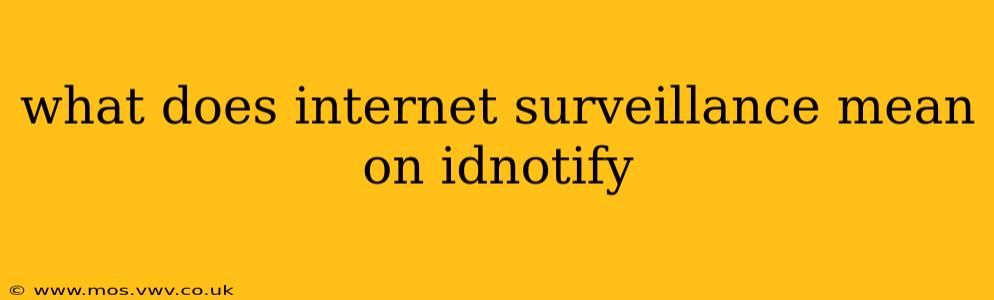 what does internet surveillance mean on idnotify