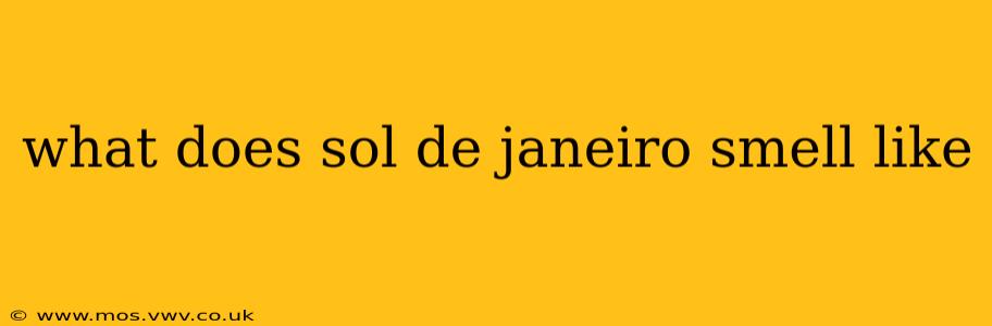 what does sol de janeiro smell like
