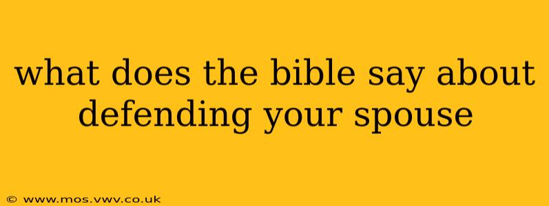 what does the bible say about defending your spouse
