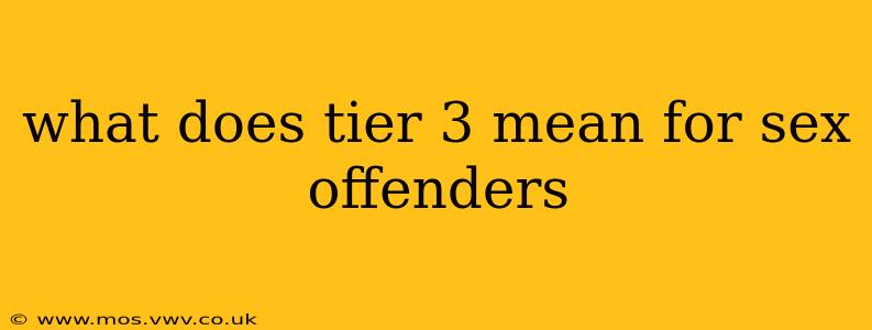 what does tier 3 mean for sex offenders