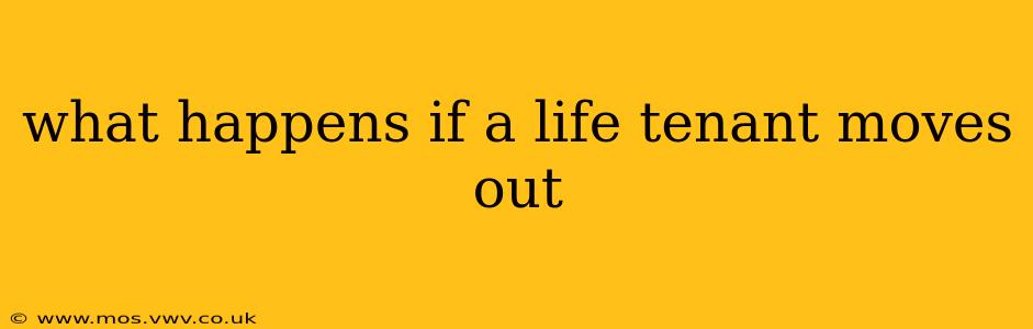 what happens if a life tenant moves out