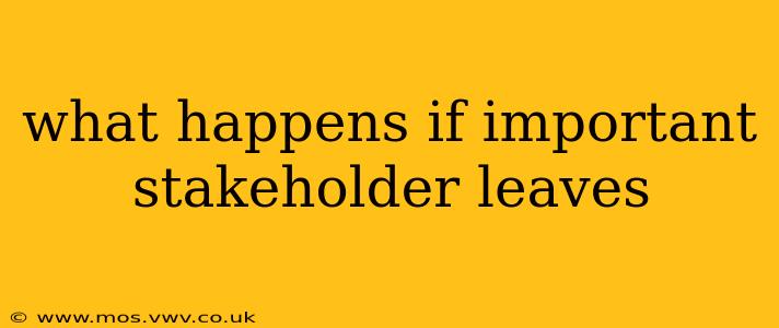 what happens if important stakeholder leaves