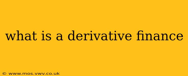 what is a derivative finance