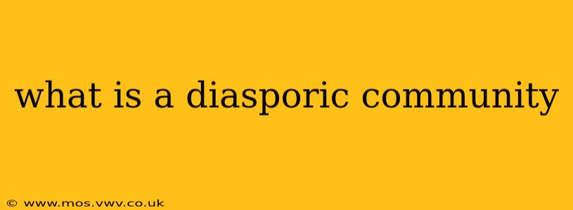 what is a diasporic community